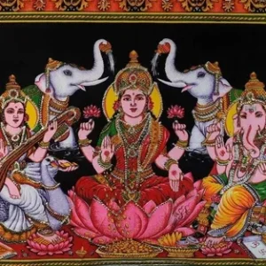 Tapiz Saraswati+Lakshmi+Ganesh