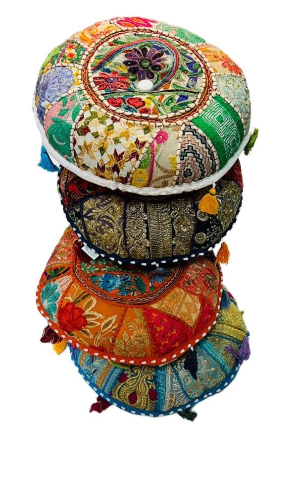 Set de 4 Zafus Redondos - Almohadones para Meditación - Imagen 3