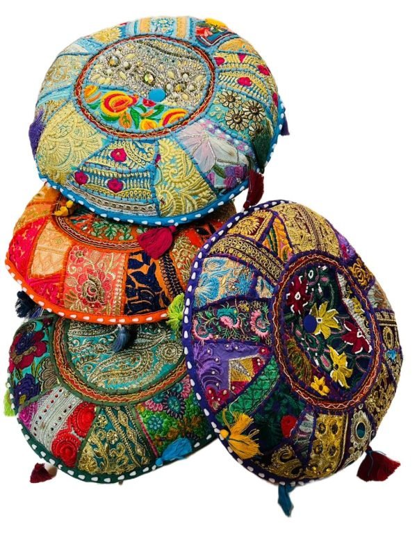 Set de 4 Zafus Redondos - Almohadones para Meditación - Imagen 4
