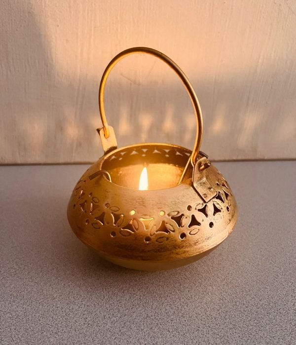 Porta Vela (Metal Pintado) Tipo “Fanal”