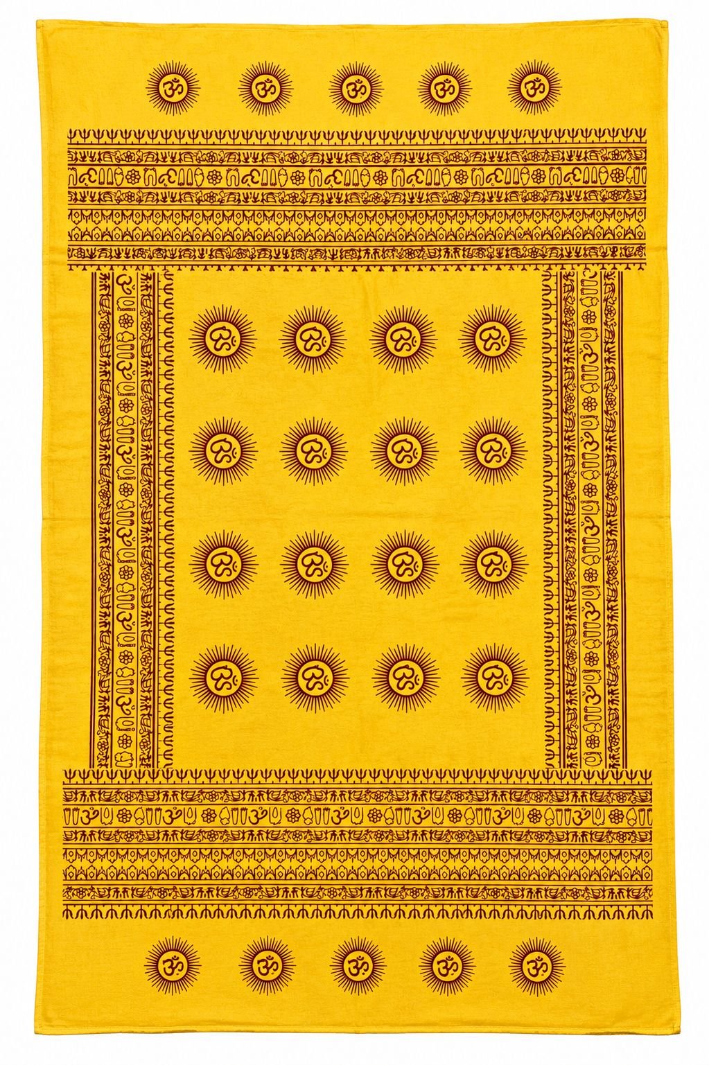 Manta Yoga 100x180cm Estampado con Mantras, OM y Posturas Yoga - Imagen 6